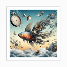 Fish In The Clouds 1 Art Print