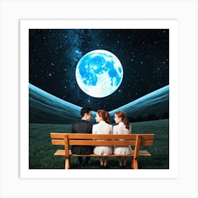 Moon And The Stars Art Print