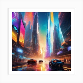 Futuristic City 98 Art Print