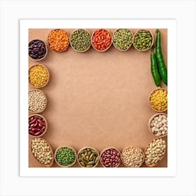 Legumes As A Frame (23) Art Print