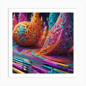 3d Art Art Print