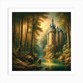 Castle In The Forest 2 Art Print