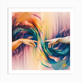 Creation Of Adam Art Print