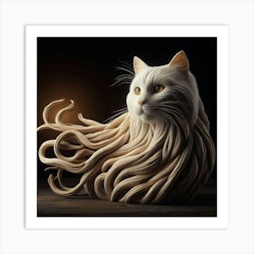 Cat With Long Hair Art Print