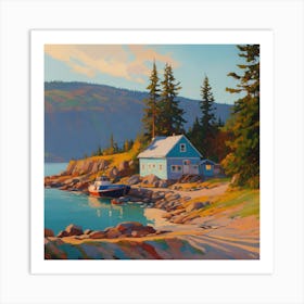 House On The Shore Art Print