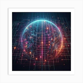 Futuristic Sphere Art Print