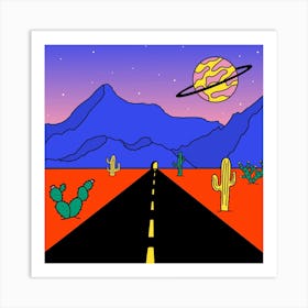 Space Highway Square Art Print