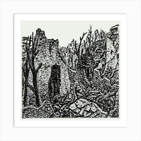 Ruins Of A Village Art Print