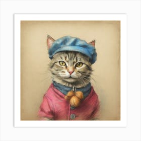 Portrait Of A Cat 4 Art Print