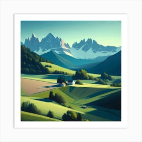 Landscape Painting 94 Art Print