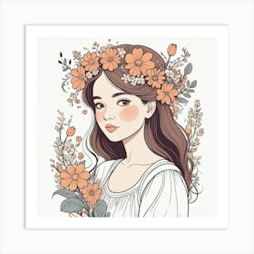 A flower girl 4 Art Print