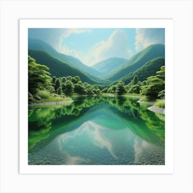 Lake - Lake Stock Videos & Royalty-Free Footage Art Print