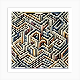 Abstract Maze Art Print