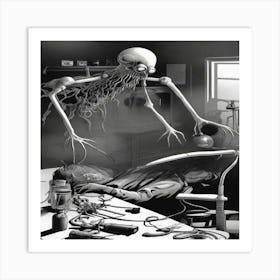 Aliens In The Lab Art Print