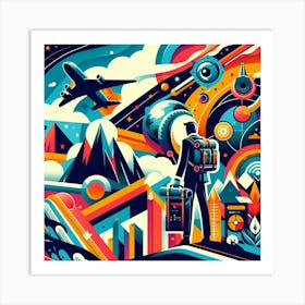 Space Travel Art Print