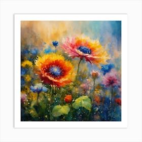 Flowers In The Meadow Art Print