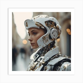 Robot Girl Art Print