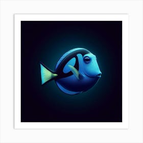 Blue Fish 4 Art Print