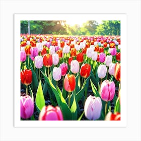 Tulip Field Art Print