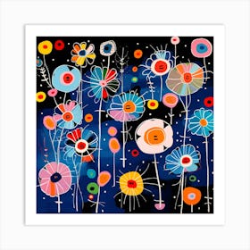 Flowers In The Night Art Print