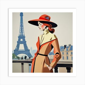 French woman in Paris 1 Art Print