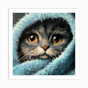 Bathroom Cat 8 Art Print