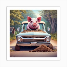 Working Pig Art Print