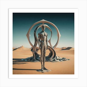 Man In The Desert 2 Art Print