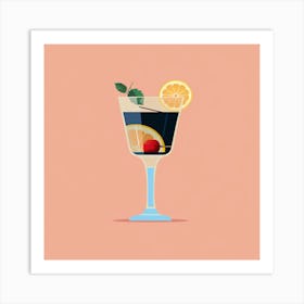 Cocktail Pop Art Illustration Wall Art Art Print