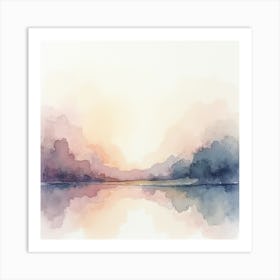 Watercolor Landscape Background Art Print