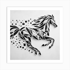 Geometric Art Horse Art Print