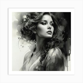 Black And White Painting Art Print