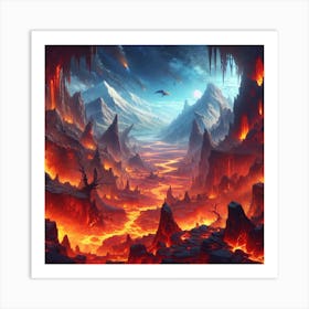 Lava Landscape Art Print