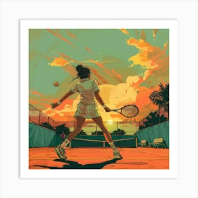 A Tennis Tournament Lofi Illustration 1718671258 2 Art Print