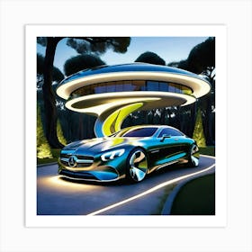 Futuristic Mercedes Art Print