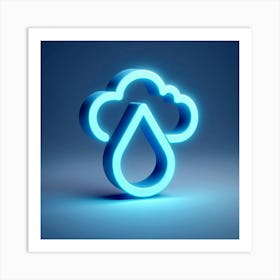 Cloud And Rain Symbol 1 Art Print