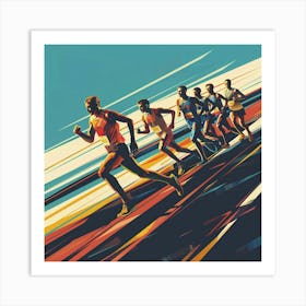 Runner'S Race 1 Art Print