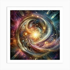 Radiant Mysterious Marble Light: Multicolor marble 7 Art Print