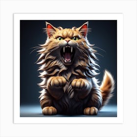 Savage Cat Art Print