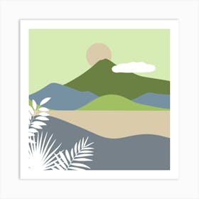 Landscape With Palm Trees 1 Art Print