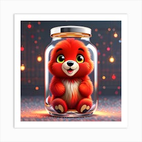 Teddy Bear In A Jar 1 Art Print