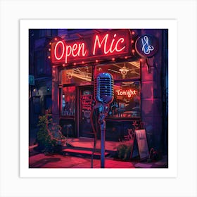 Open Mic Art Print