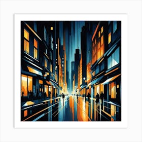 Night City Street Art Print