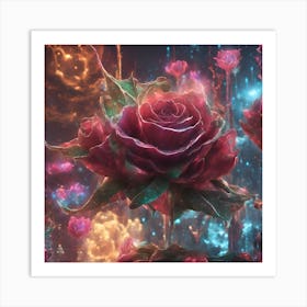 Abstract Roses Rose Flower Petals Art Print