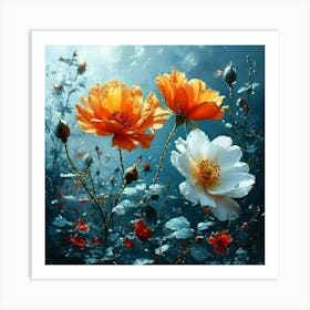 Flowers - Flowers Stock Videos & Royalty-Free Footage Art Print