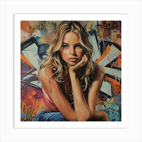 Graffiti Girl Art Print