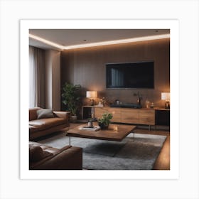 Modern Living Room from another angle Art Print