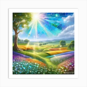 Rainbow Landscape Art Print