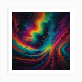 Rainbow Nebula Art Print