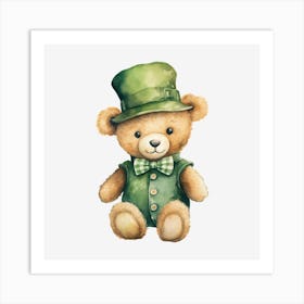 St Patrick'S Day Teddy Bear 1 Art Print